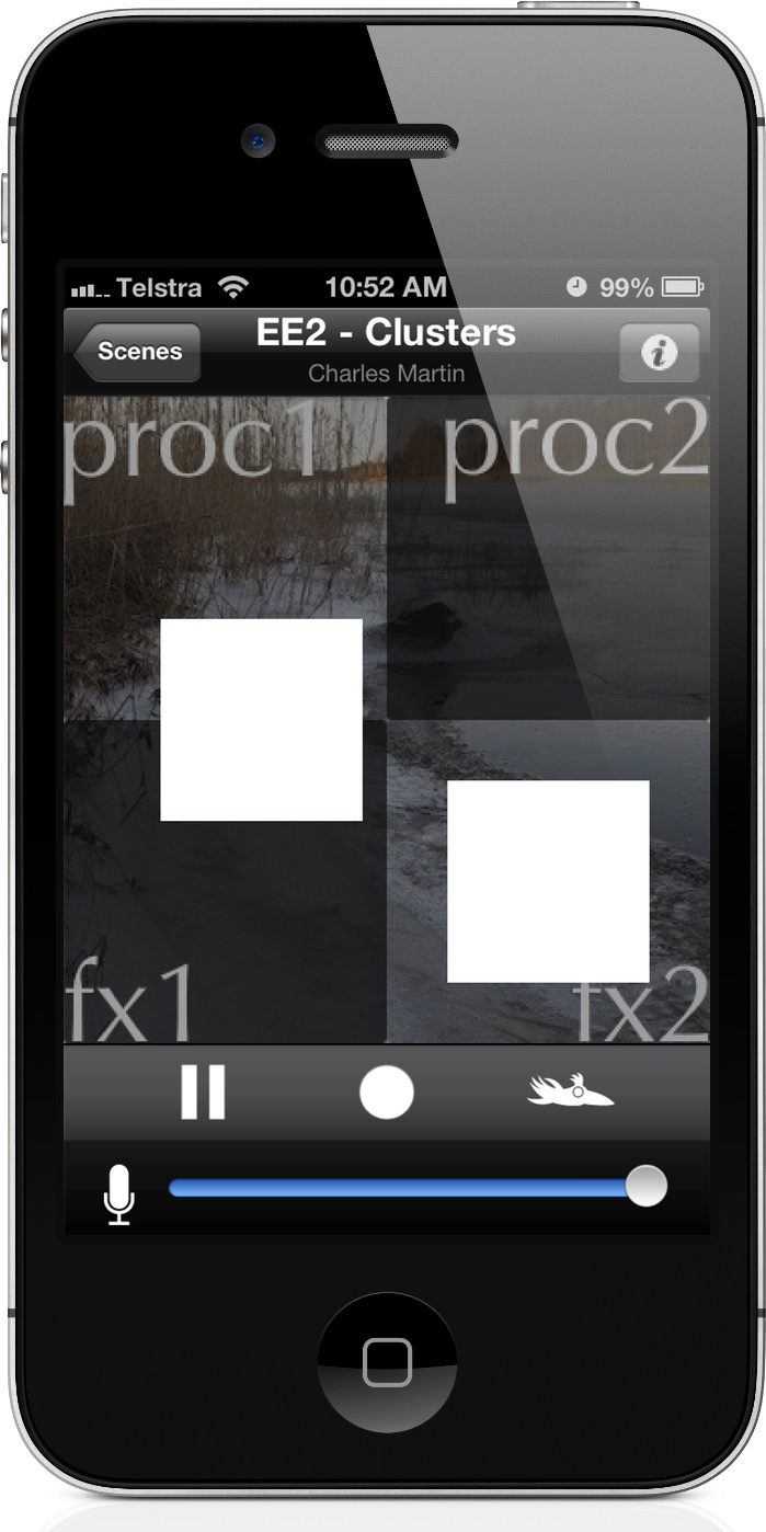 3p3p running in RjDj on an iPhone 4.